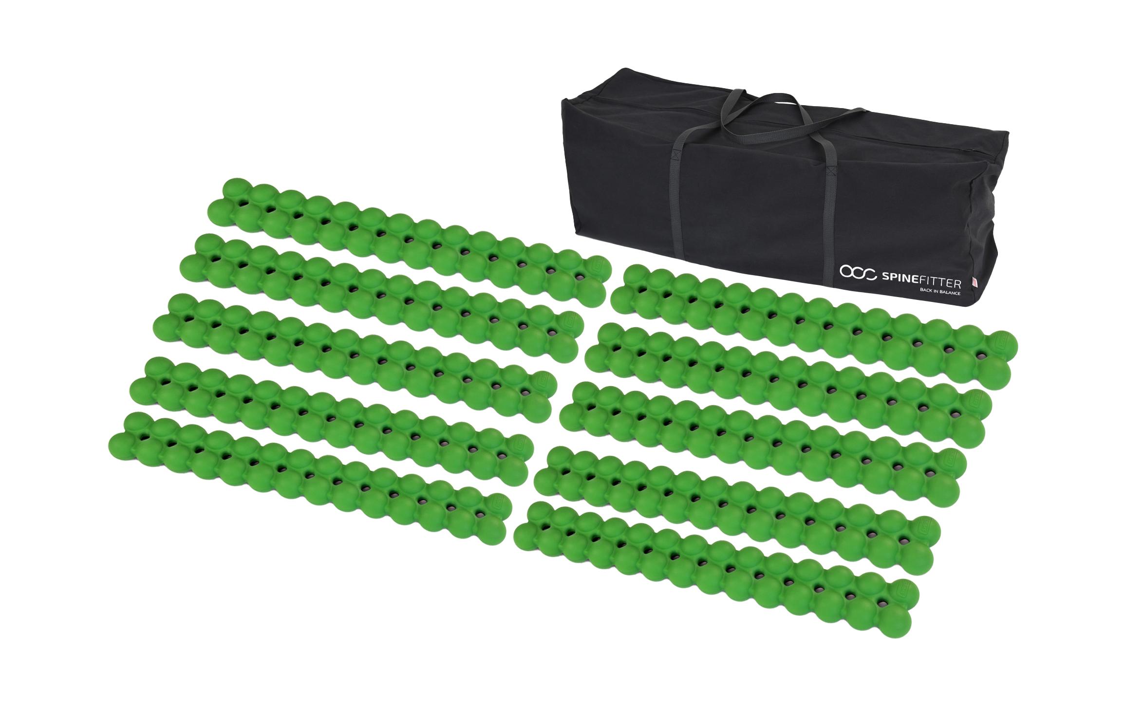 Spinefitter Grün 10er Set mit Coach Bag<br>Vielseitiges Trainingsgerät ideal bei Verspannung oder Rückenschmerzen