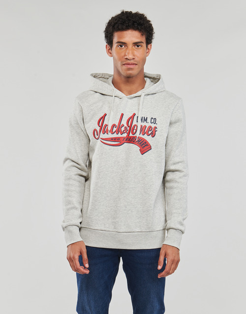 Jack & Jones - JJELOGO SWEAT HOOD 2 COL 23/24 - Gris