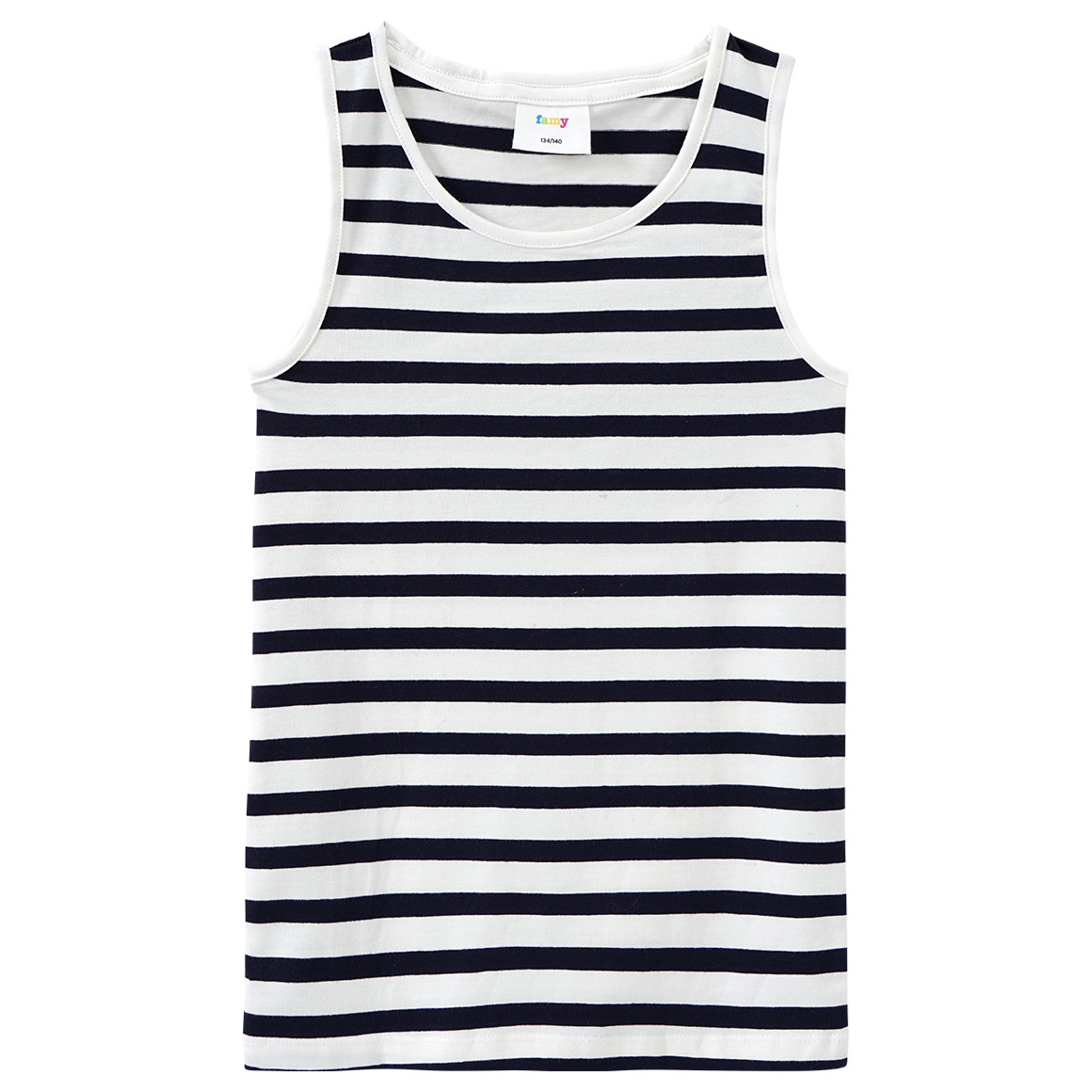 Famy 3 Mädchen Tops im Basic-Look hellblau / dunkelblau / weiss