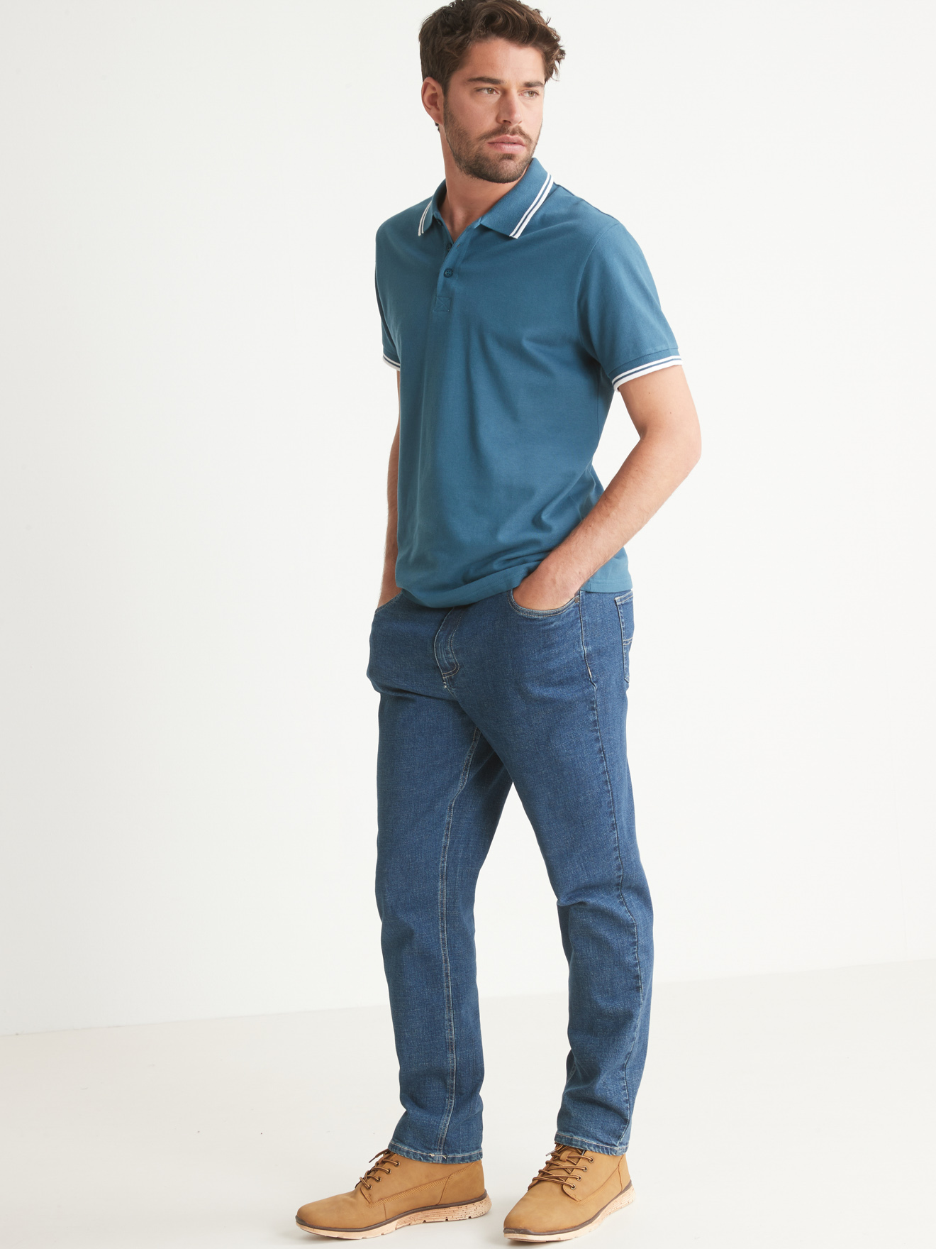 Polo manches courtes maille piquée
