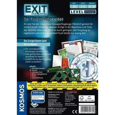 KOSMOS Exit Das Spiel Der Flug ins Ungewisse, Level Einsteiger