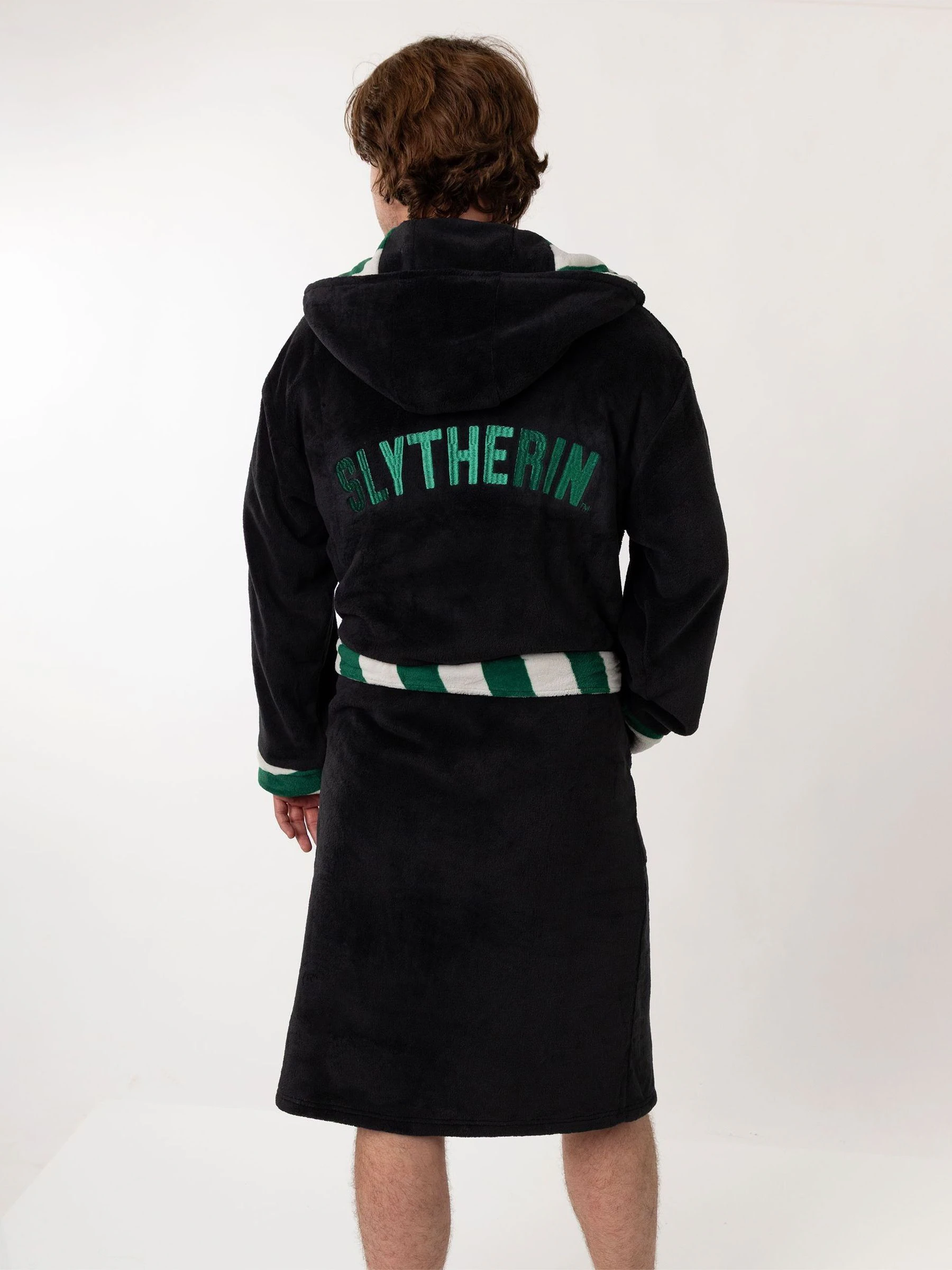 Zwart/groen Slytherin - Vanilla Underground Harry Potter Hooded Bathrobe Dressing Gown
