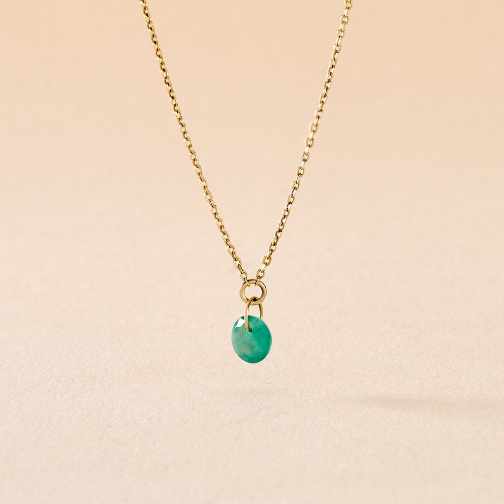 Collier Shakir Or Jaune Emeraude