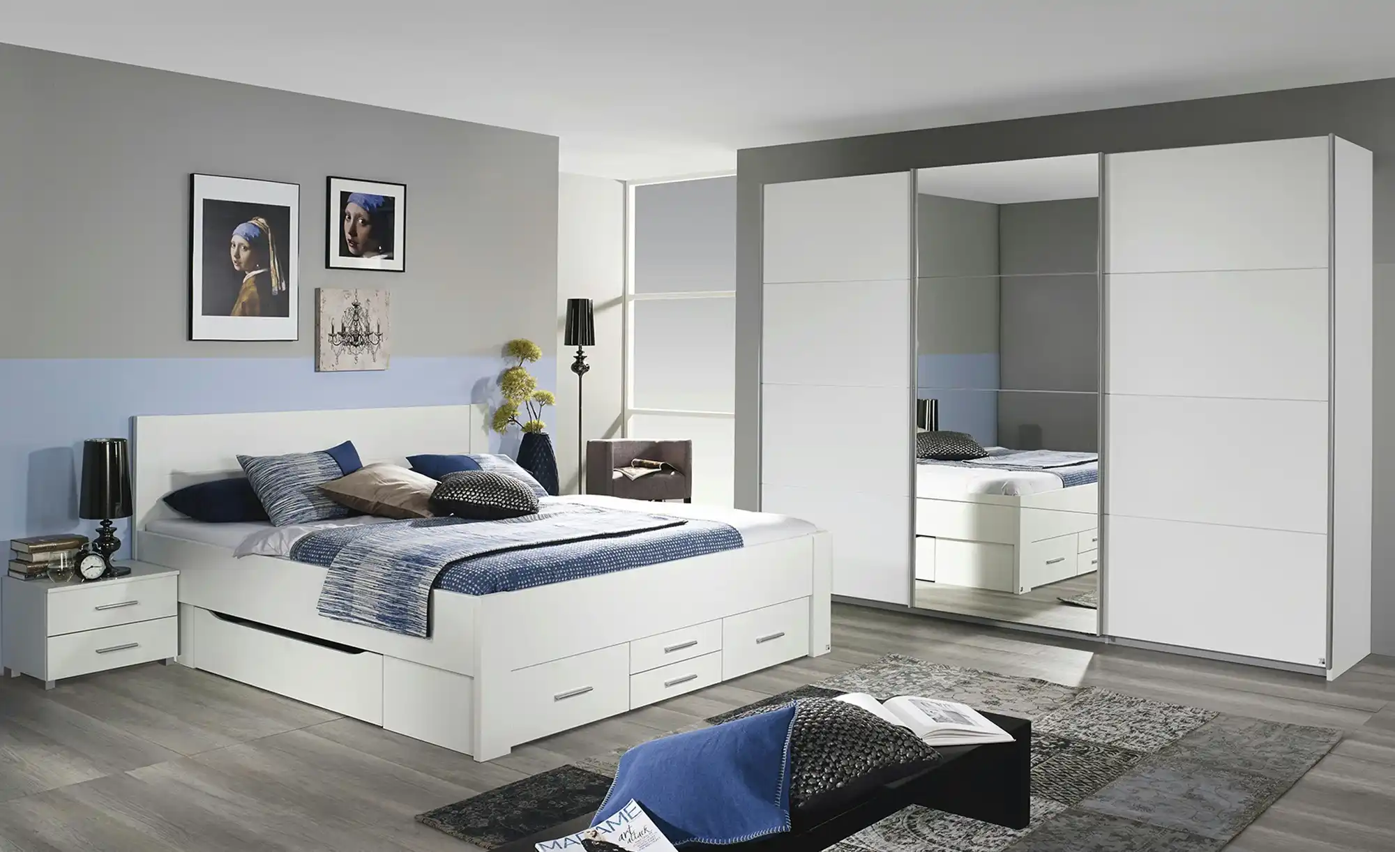 Schwebetürenschrank mit großer Spiegeltür Coventry