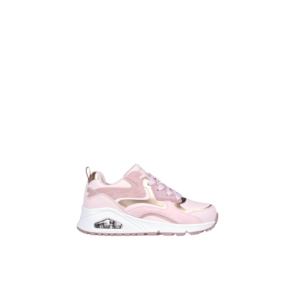2X les points-Unogeserg-jg-Baskets - Talon plat - Or Rose