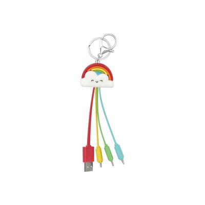 Legami - Câble de recharge multiples - motif arc-en-ciel