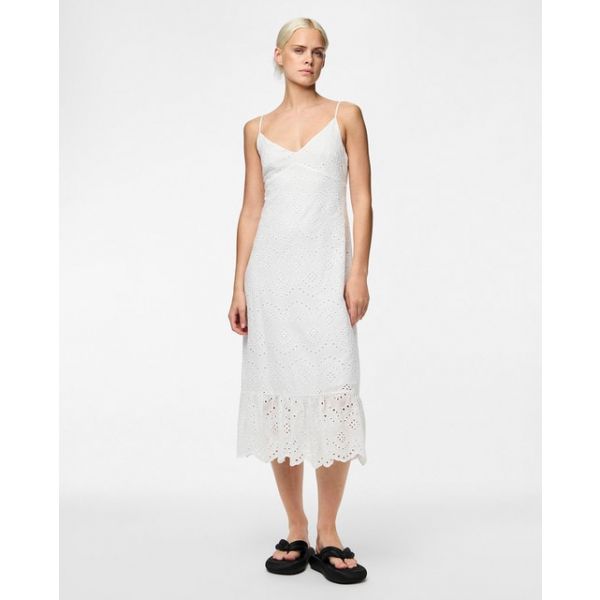 Pieces Vestido Longo Sem Mangas Vilde Bright White L