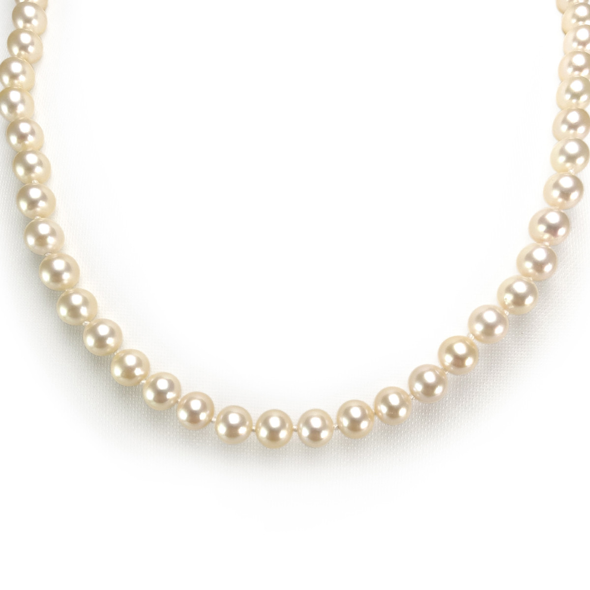 Collier choker d'occasion or 750 jaune perles de culture du japon