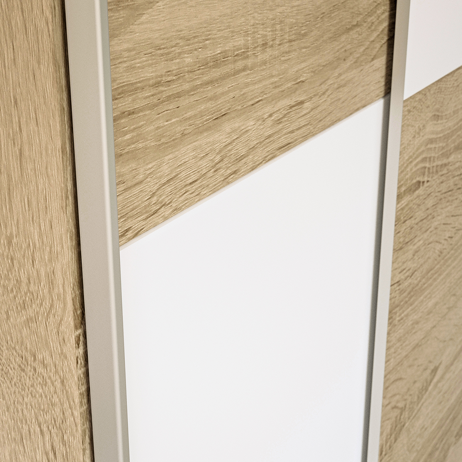 Mehrzweckschrank - Sonoma Eiche-weiß - 120 cm breit