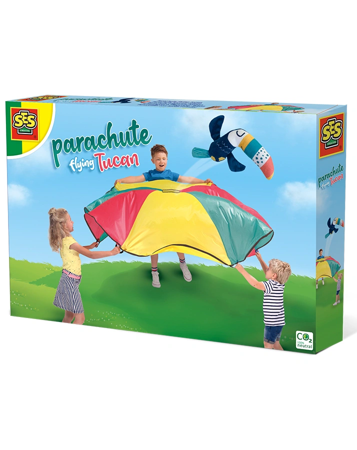 Schwungtuch fliegender Tukan