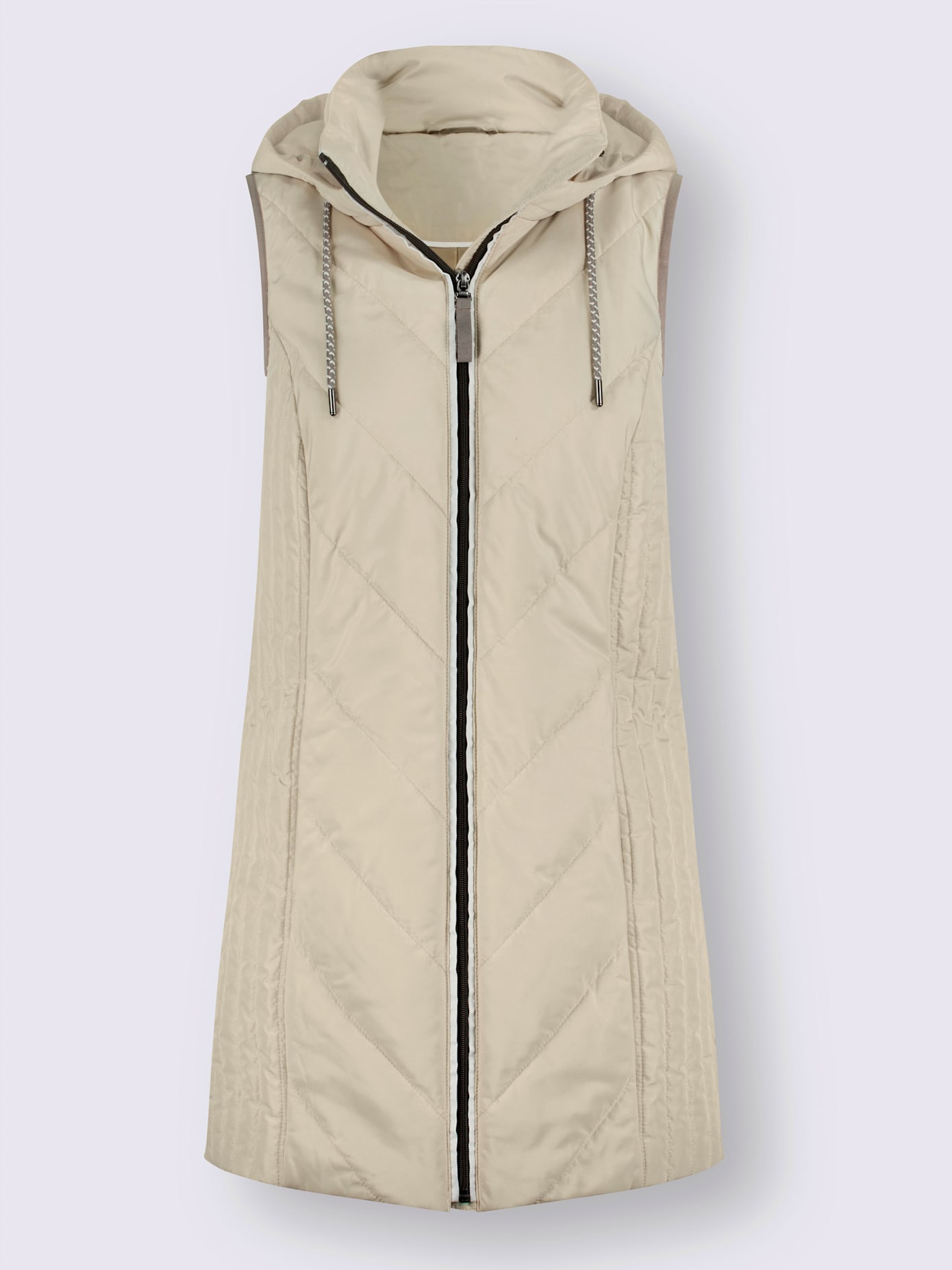 Gilet matelassé long longueur amovible