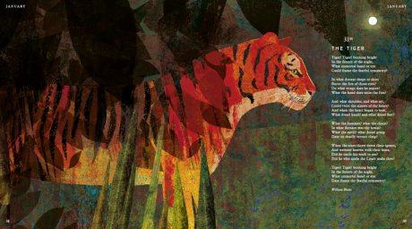 Tiger, Tiger, Burning Bright! - An Animal Poem for Every Day of the Year: Signed Bookplate Edition - National Trust Poetry Collections (Hardback)