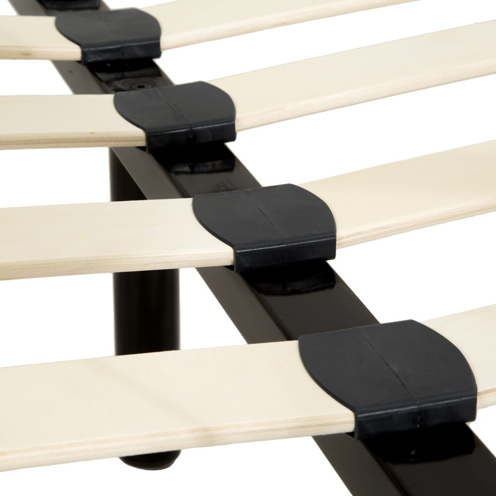 tectake® Metallbett, robustes Stahlgestell, bodenschonende Kunststoffkappen, 140 x 200 cm
