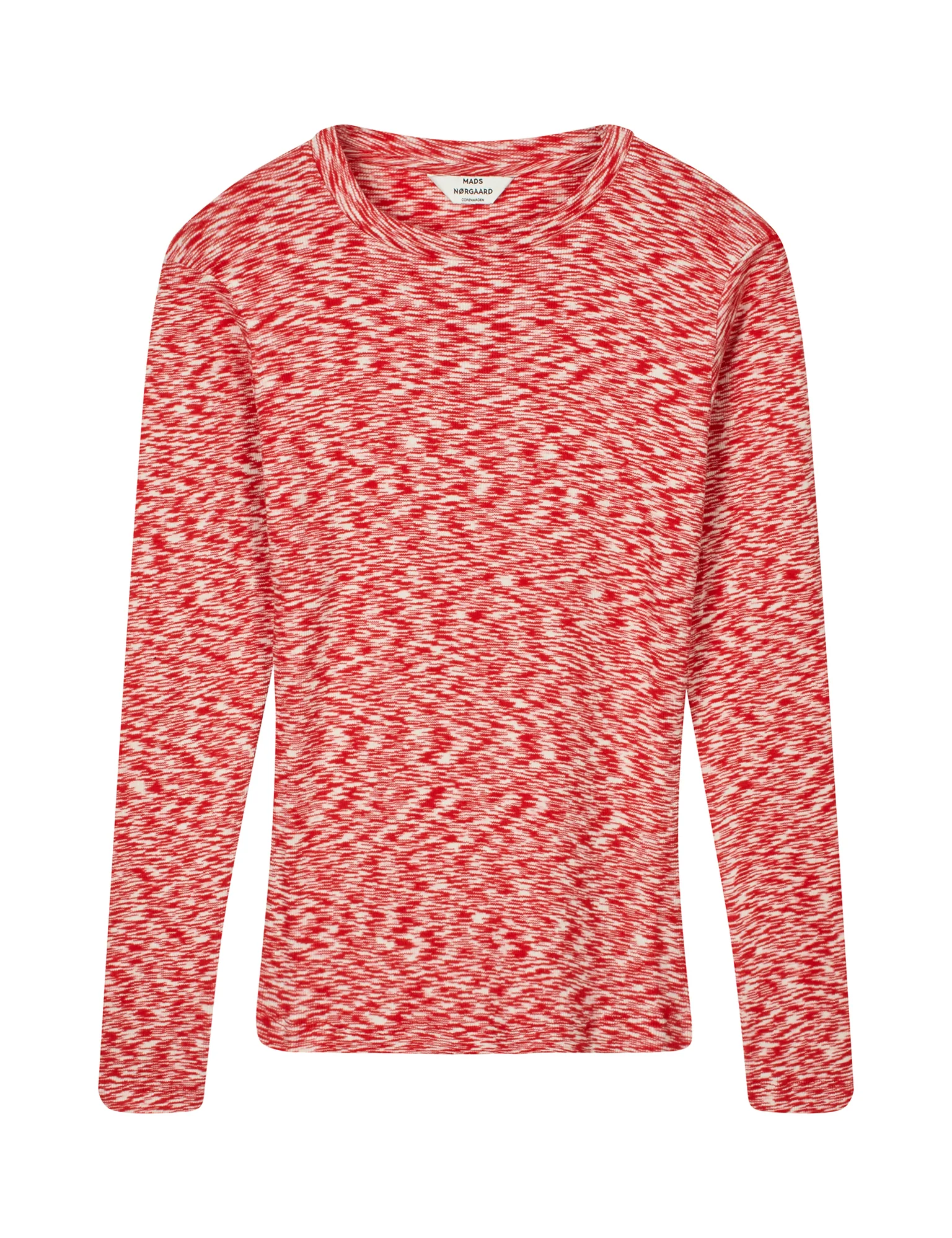 Mads Nørgaard  2X2 Cotton Space Tuba langærmet t-shirt - Multi Red