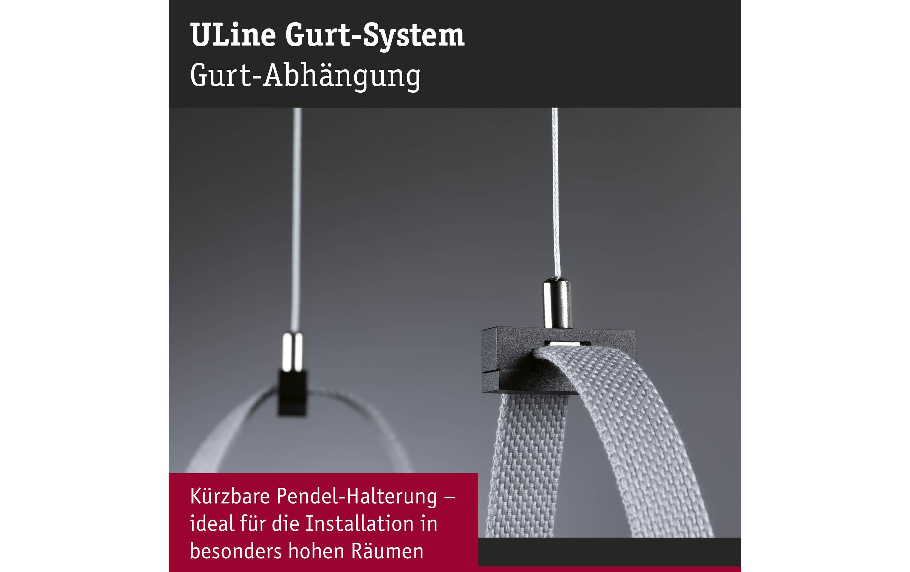 Pendelhalterung ULine 2 mGurt-System Zubehör inkl. Montageanleitung