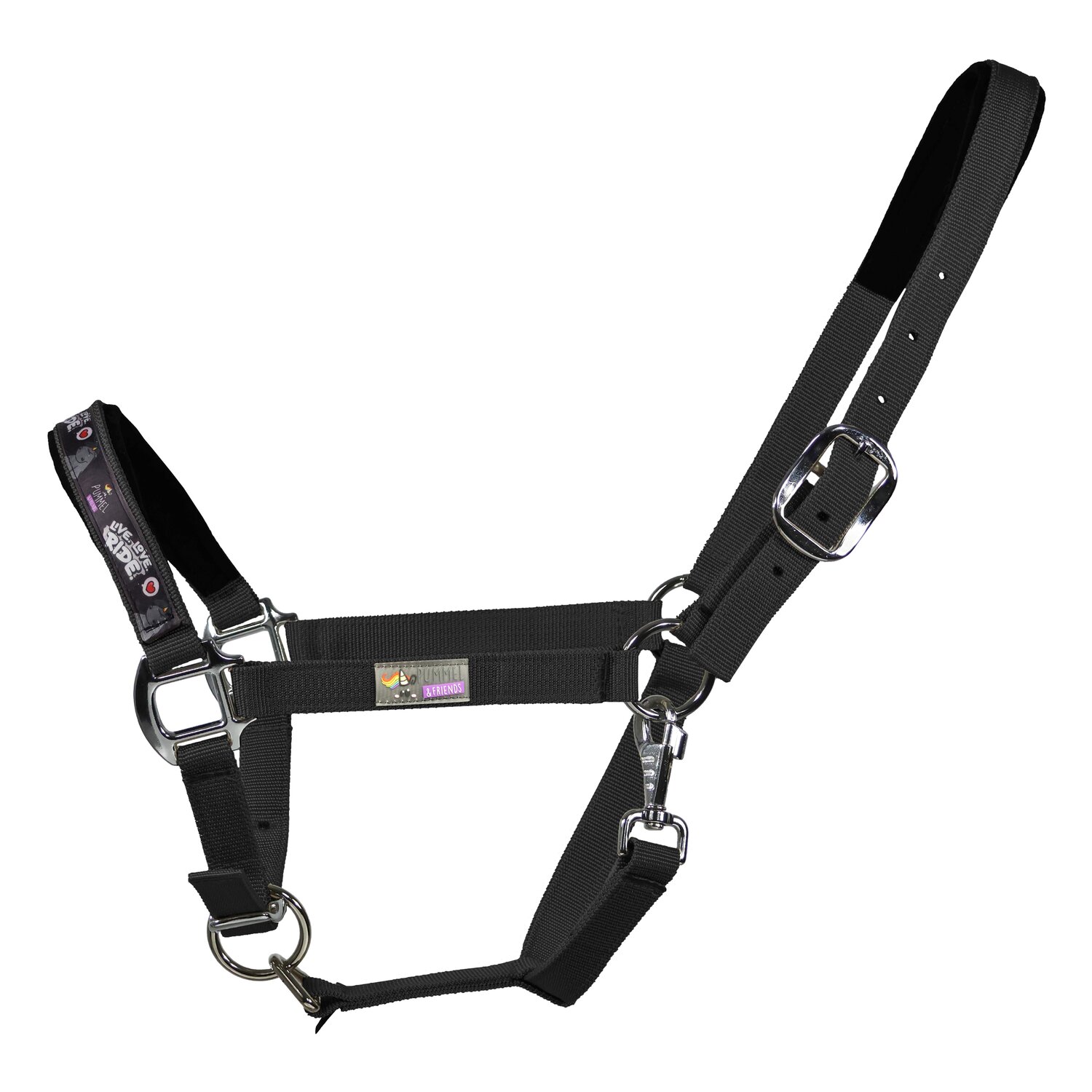 EQUEST Halfter Uno Plus Pummel Live Love Ride  - black