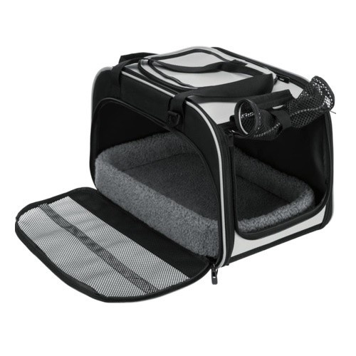 Bolsa de transporte para gatos Trixie Valery cinza e preta