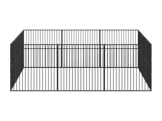 Parc pour chien 12 noire 300 x 300 x 100 cm 02_0043606