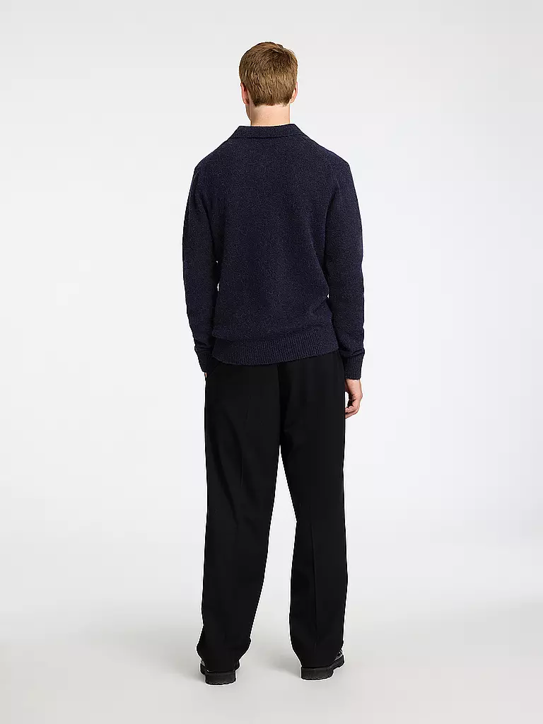 SELECTED Polo-Pullover SLHRAI blau