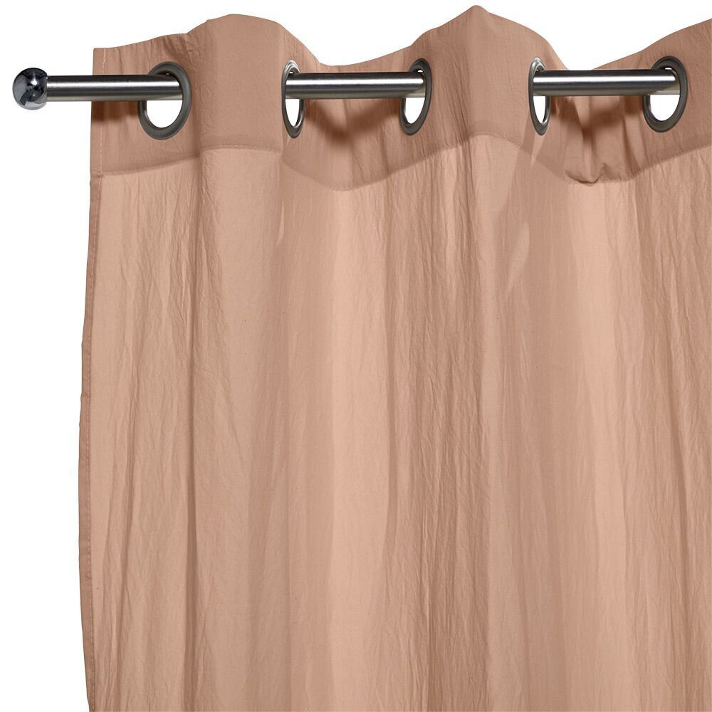Rideau effet lavé 240x140cm polyester terracotta