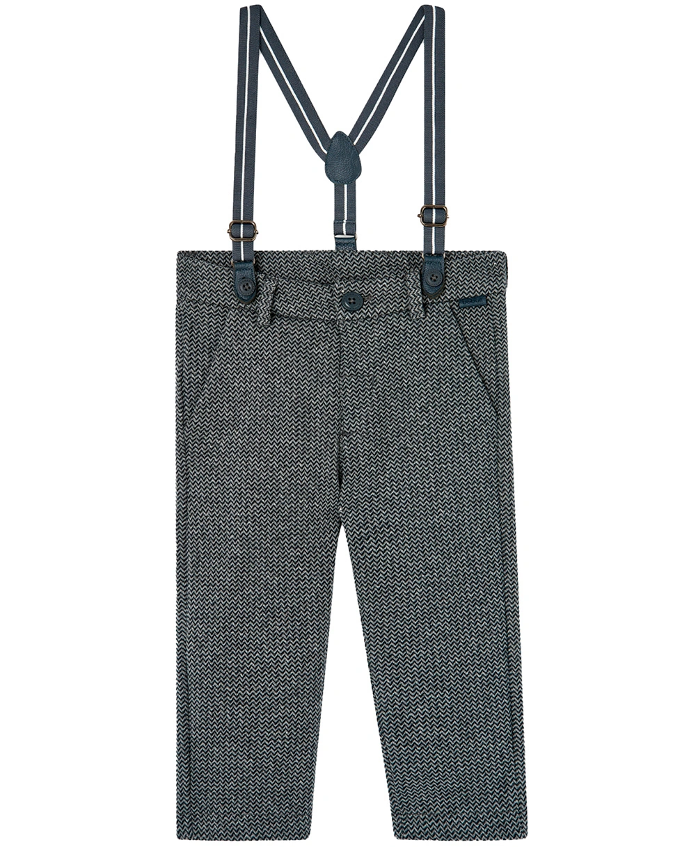 Hose LITTLE GENTLEMAN mit Hosenträgern in grau