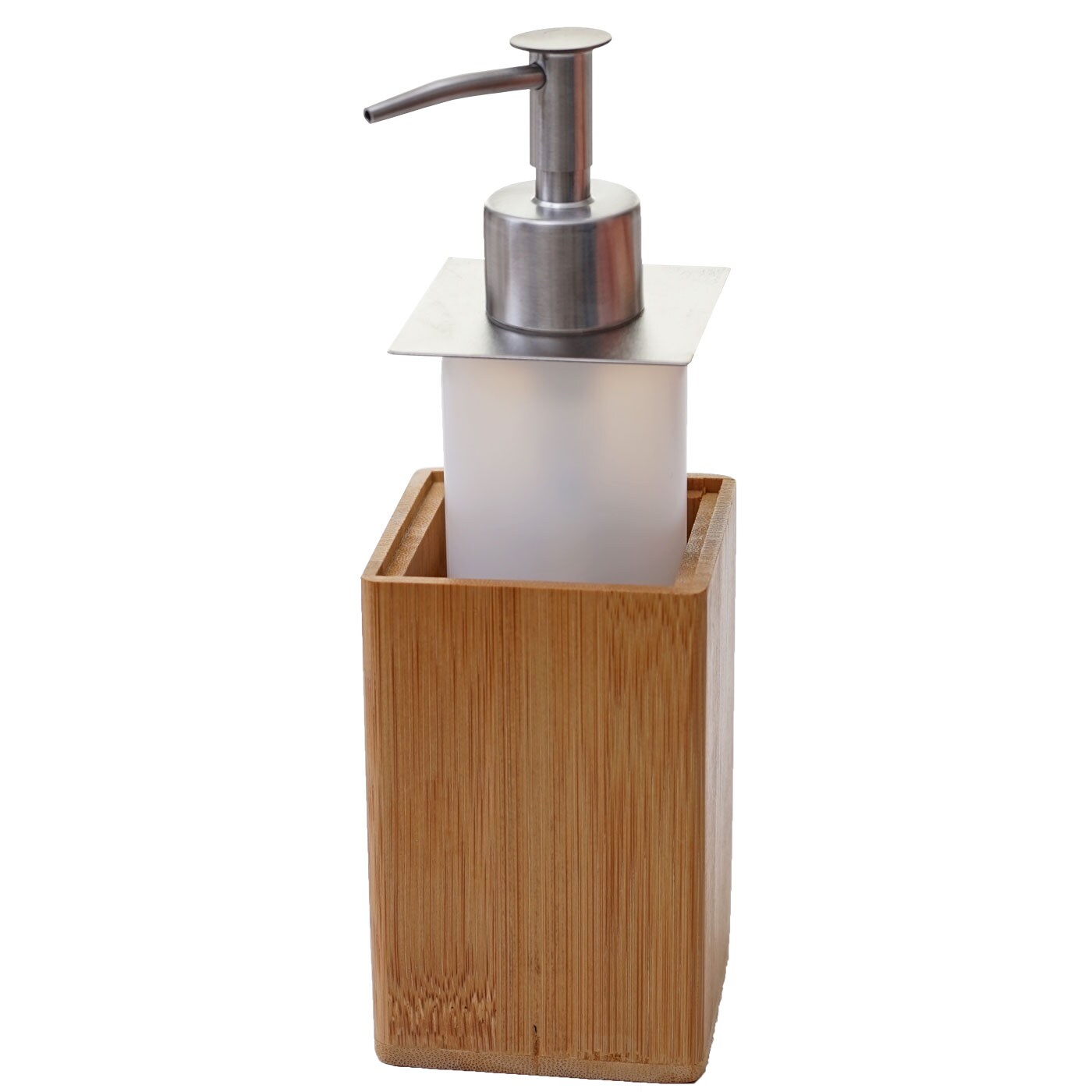 4-teiliges Badset MCW-B85, Badezimmerset Badaccessoires Seifenspender Zahnbürstenhalter, Bambus