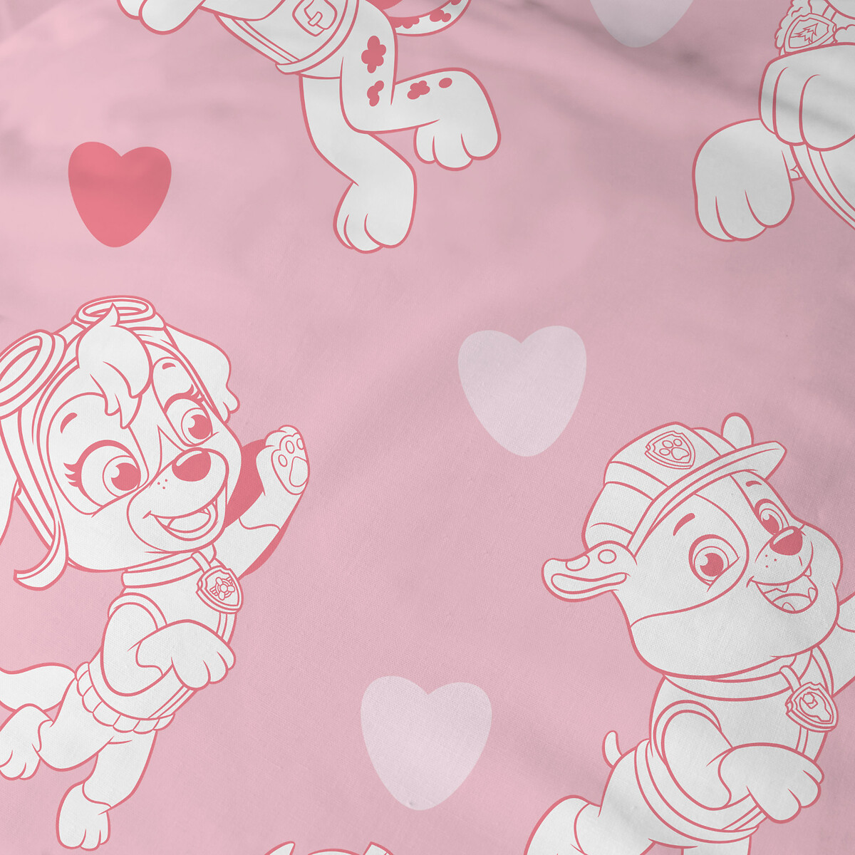 PATRULHA CANINA<br>Conjunto de cama infantil, algodão, fronha quadrada