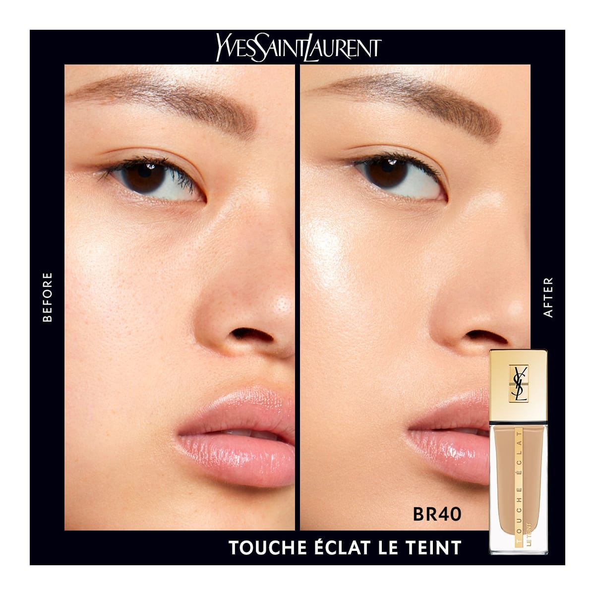 YVES SAINT LAURENT Touche Éclat Le Teint Fond de teint hydratant &  tenue 24H, naturel &  lumineux