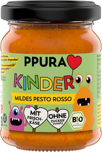 PPURA BIO Pesto Kinder Mildes Pesto Rosso