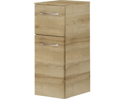 Pelipal Sunline 114 badkamermeubelset, BxHxD 160 x 200 x 51,5 cm, frontkleur: Riviera eiken, 5-delige badkamermeubelset en meer, inclusief witte keramische wastafel en badmeubel, spiegelkast met LED-verlichting, onderkast, wandkast