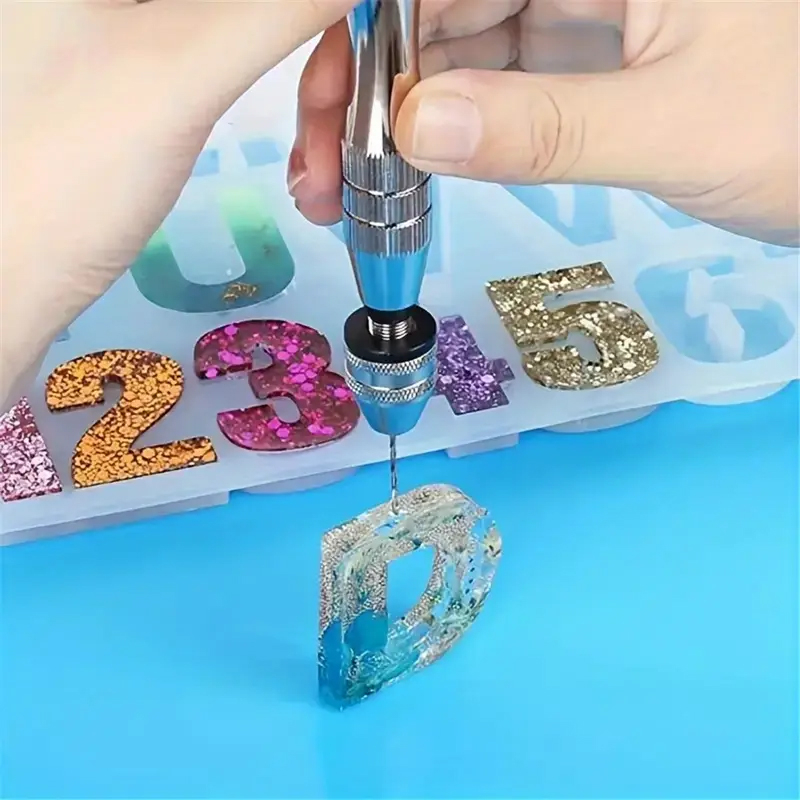 (11-tlg. Set) Edelstahl Hand Bohrer Werkzeug Spiralborher Bastel / Heimwerker Zubehör - Silber