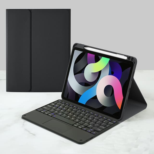 Slank beskyttelsesetui med touchpad-tastatur til iPad Sort iPad Air 2 9,7 tommer
