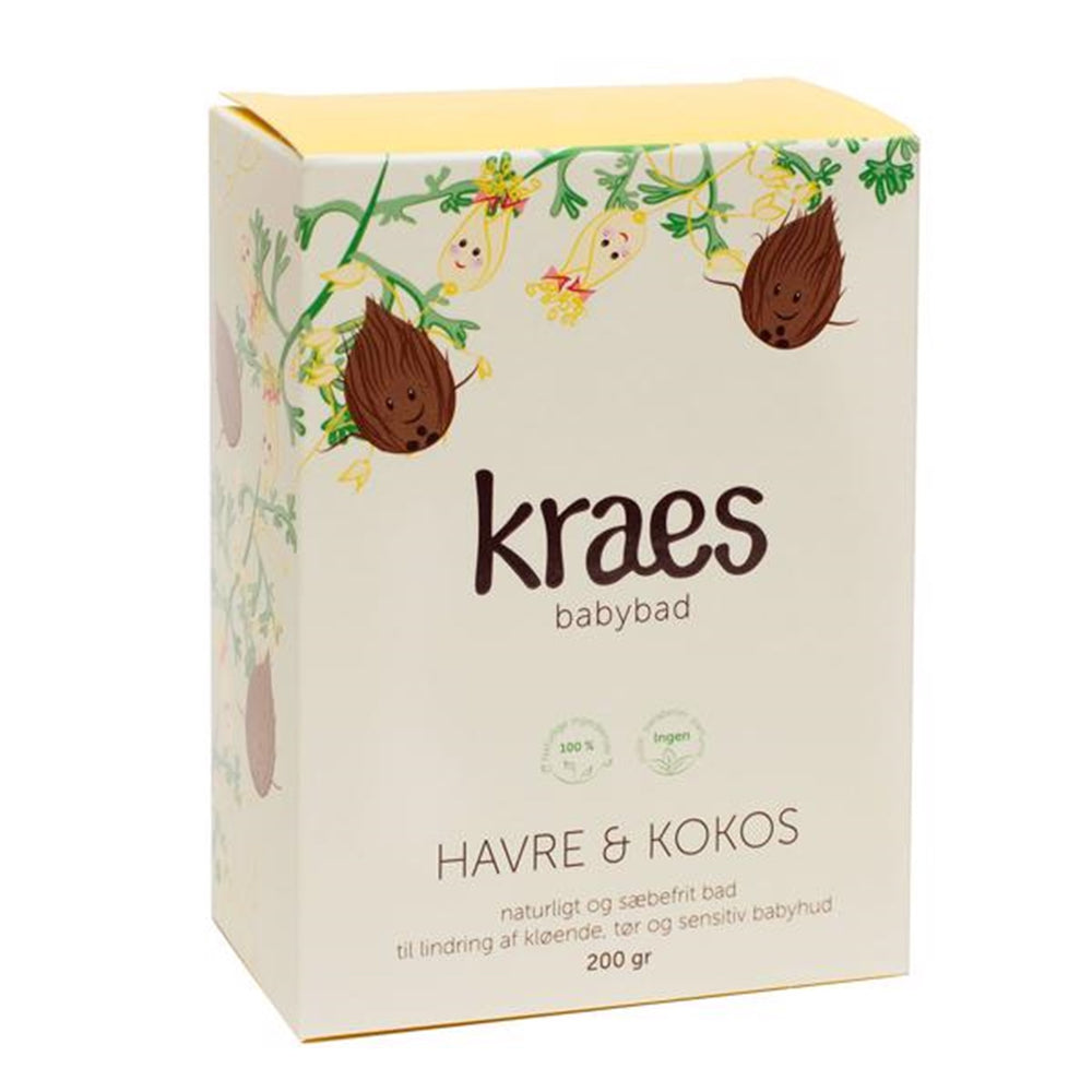 Babybad Havre/Kokos 200 g. - Kraes → Luksusbaby.dk