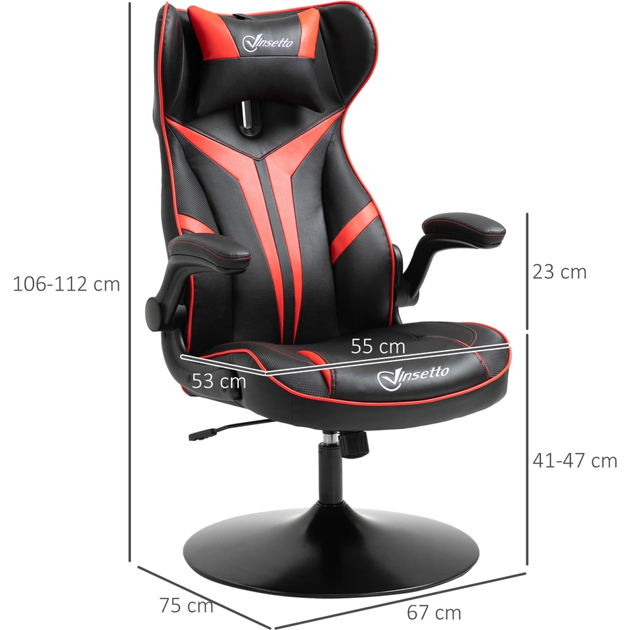 Vinsetto Gaming Stuhl ergonomisch schwarzrot