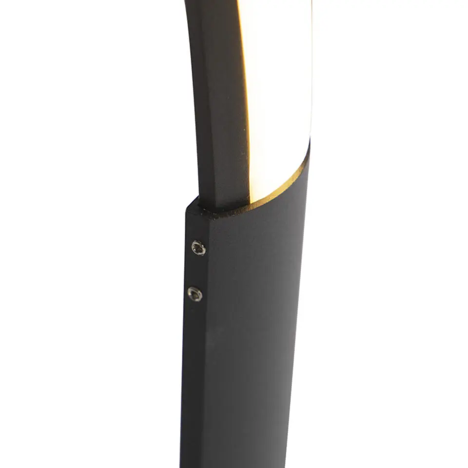 Qazqa vloerlampen twisted fl zwart geïntegreerde led
