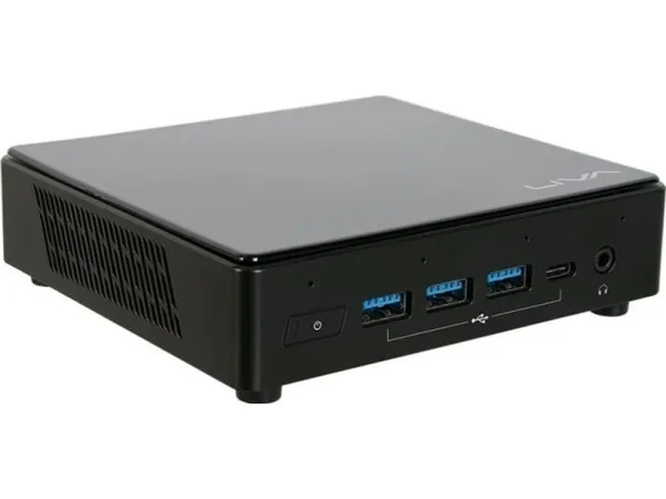 ECS LIVA Z3 Plus - Barebone - USFF - 1 x Core i3 10110U / op til 4.1 GHz - RAM 0 GB - UHD Graphics - Gigabit Ethernet - sort