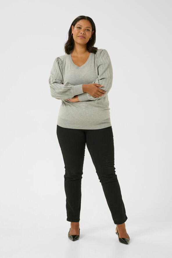 Kaffe Curve KCloni Knit Pullover Grey melange