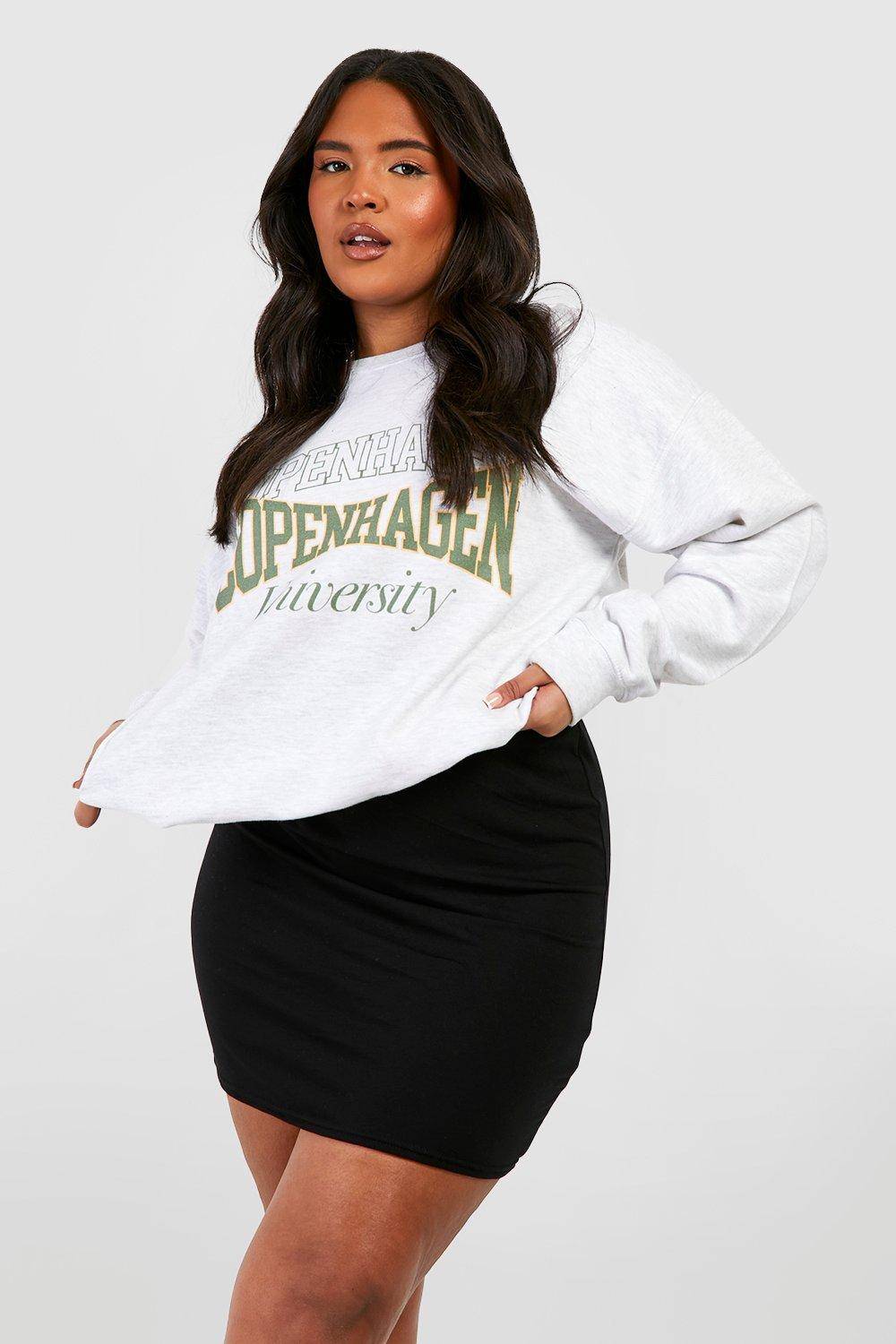 boohoo Plus Basic Jersey Mini Skirt