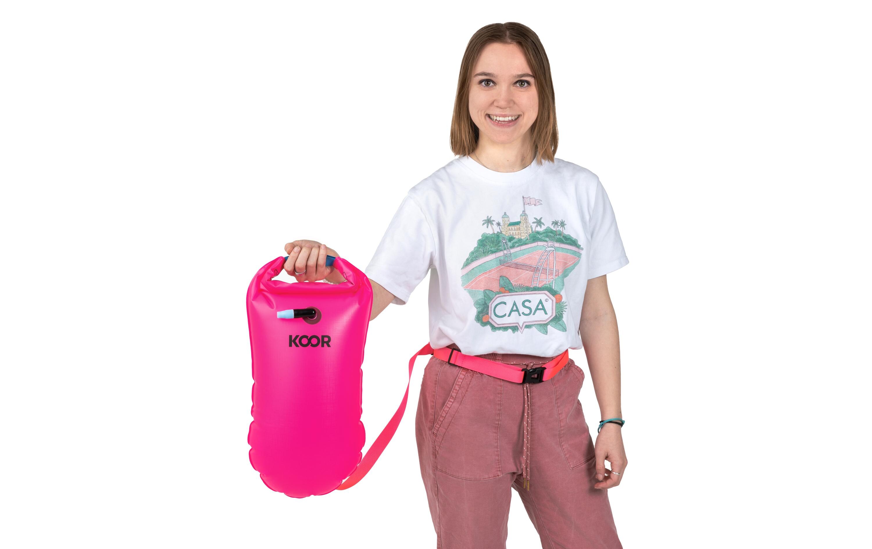 Schwimmboje Booa 15 l RosaDry Bag und Schwimmboje in einem