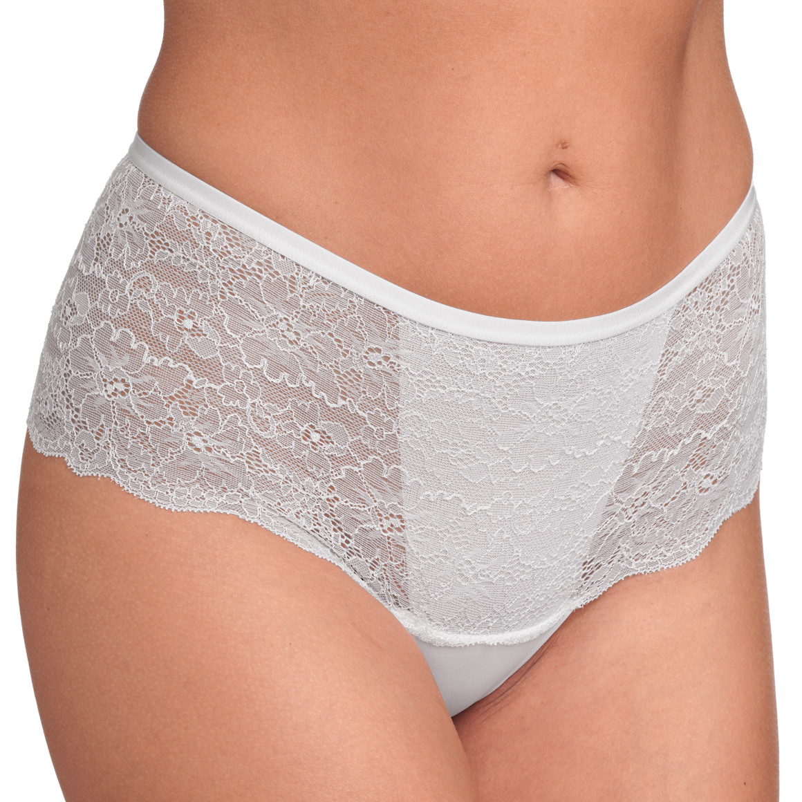 Damen Panty mit Spitzendetails weiss