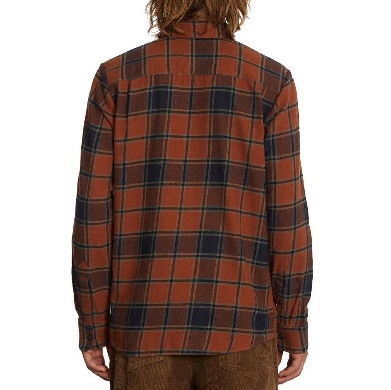Volcom Caden Plaid LS Khaki
