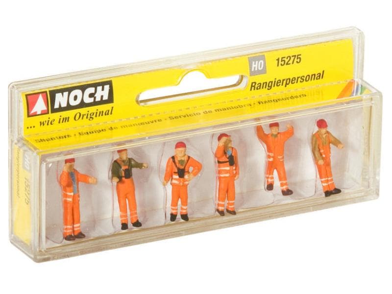 NOCH Figuren Rangierpersonal 6 Stück, H0 Rangierpersonal Figuren für H0 Modelleisenbahnen