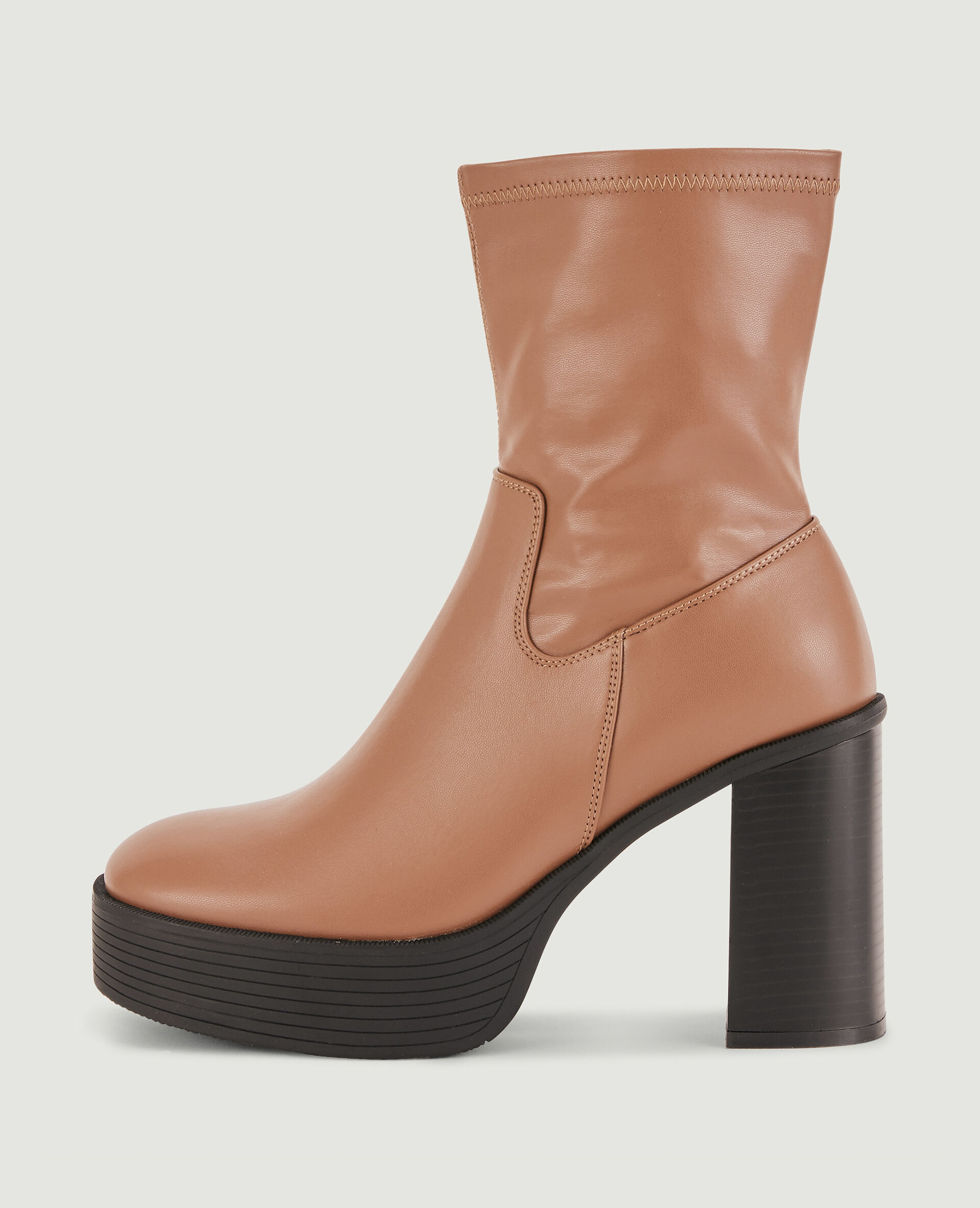 Boots plateformes talons hauts - Marron