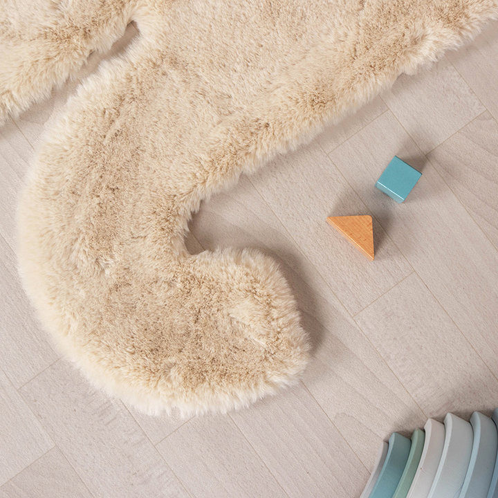 Kindervloerkleed - Huggy Olifant Creme | Super fluffy!