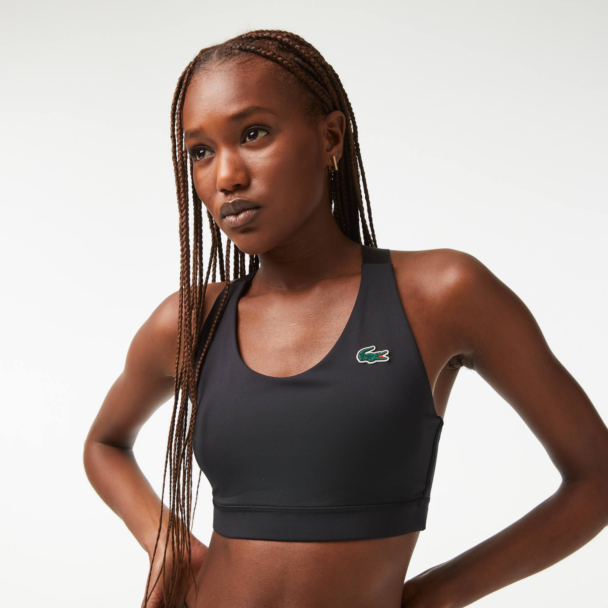 Brassière Sport avec dos croisé contrasté Brassières & Leggings - Noir - Lacoste - Femme
