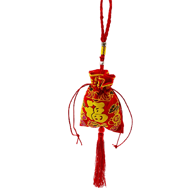 Oriental Nieuwjaar Gelukszakje Lavendel Geur (Rijkdom) 9x34cm