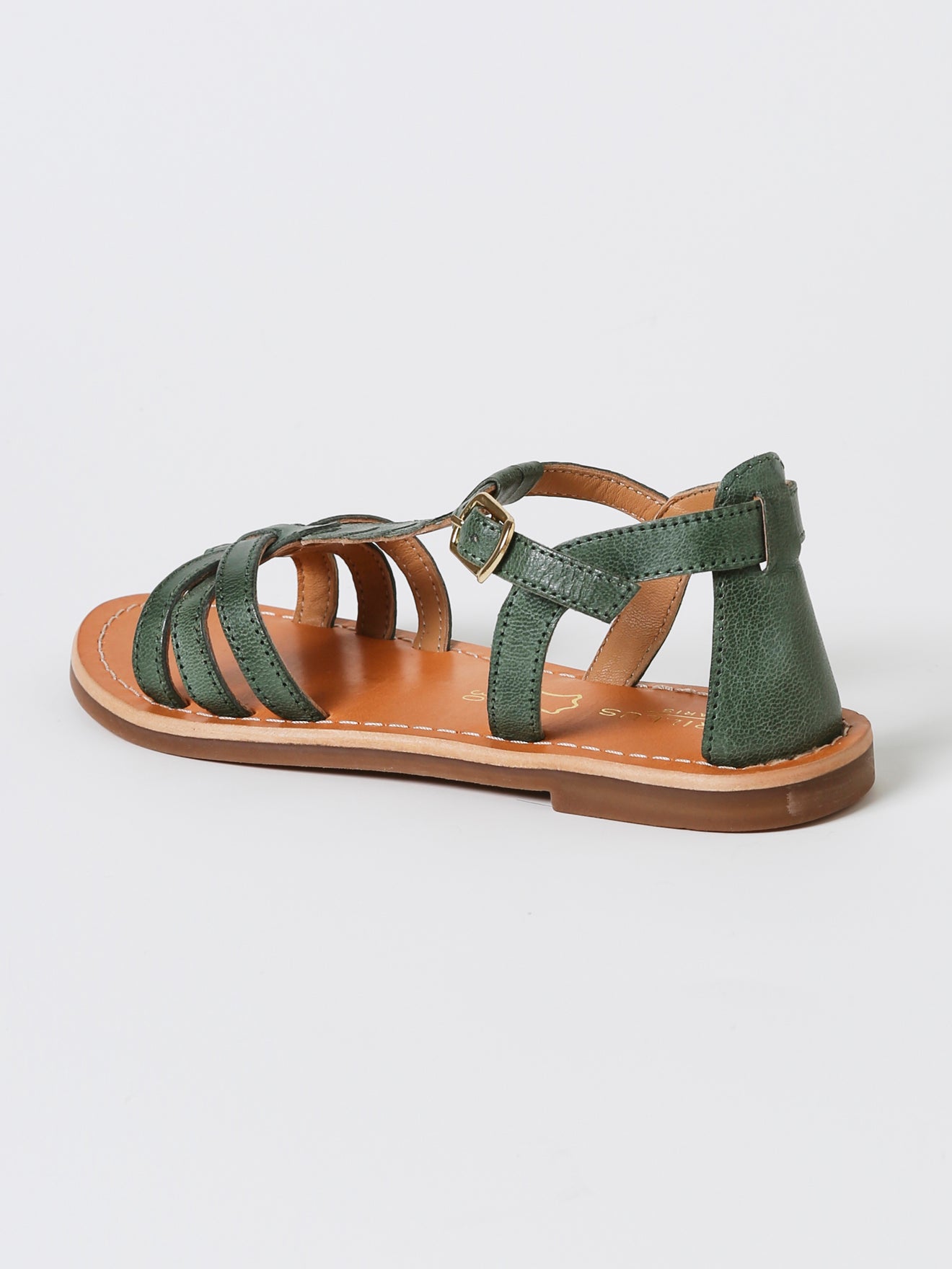 Sandale tressée Fille en cuir