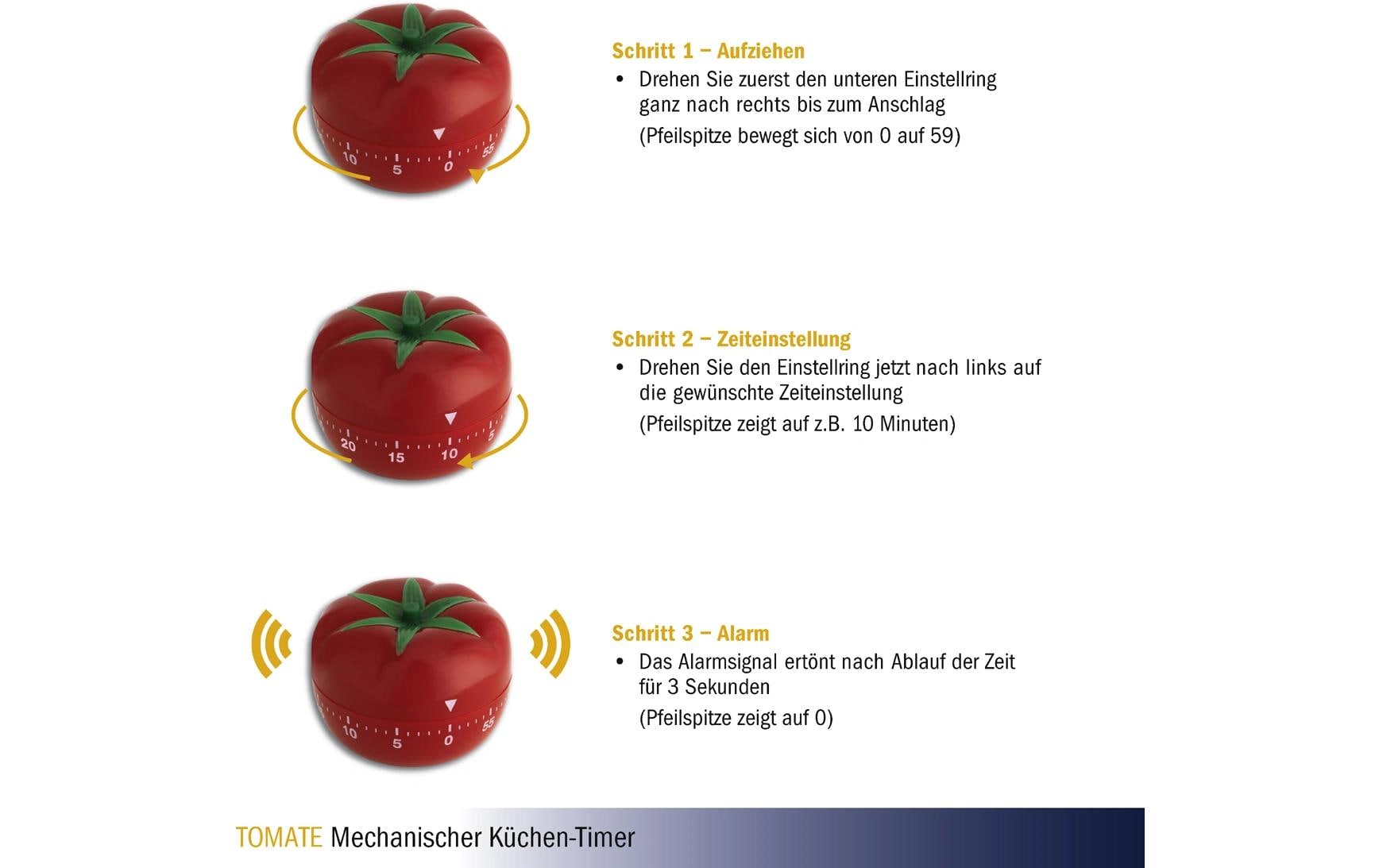 Küchentimer Tomate RotTimer für die Küche