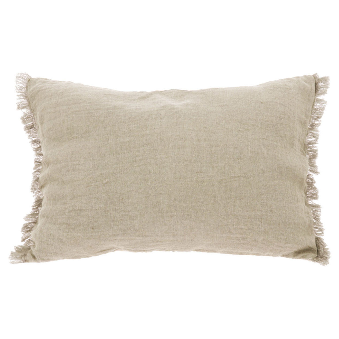 En Fil d'Indienne Housse de coussin Etaminee velours naturel - 40x55 cm