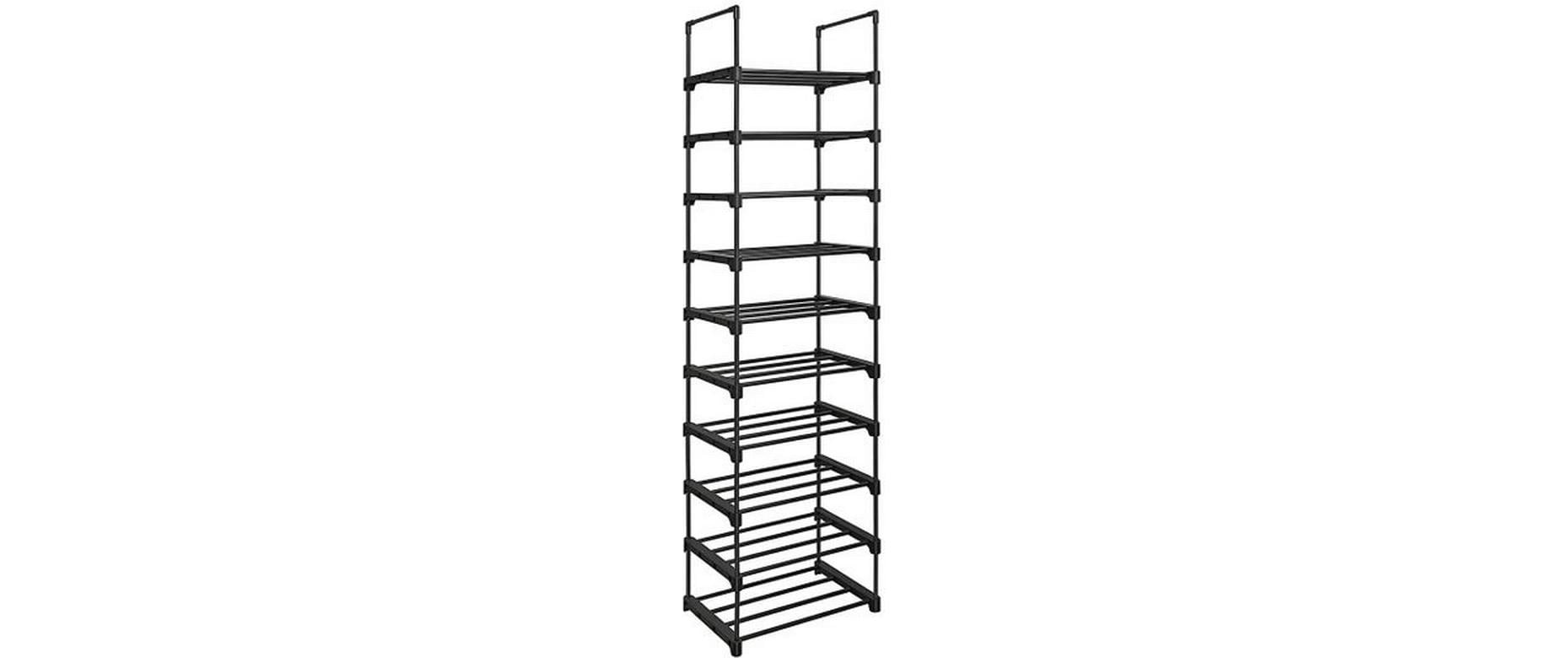 Schuhregal 30 cm x 174 cm, SchwarzStandregal